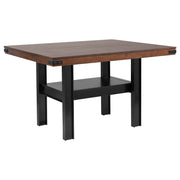 Juego de comedor Patterson de altura de mostrador en roble mango