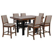 Juego de comedor Patterson de altura de mostrador en roble mango