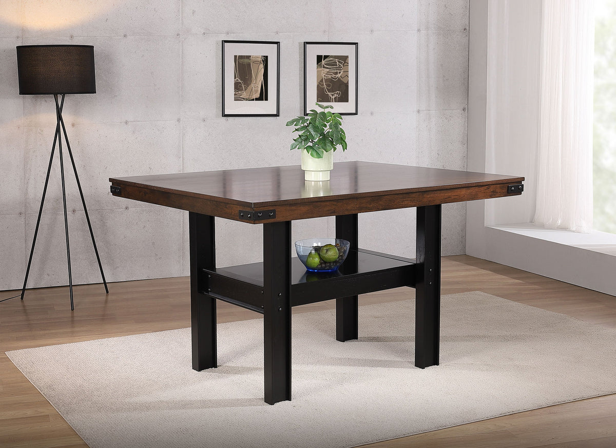 Mesa de comedor Patterson de 60 pulgadas de altura de mostrador en roble mango
