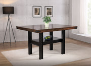 Mesa de comedor Patterson de 60 pulgadas de altura de mostrador en roble mango