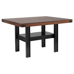 Mesa de comedor Patterson de 60 pulgadas de altura de mostrador en roble mango