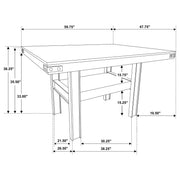 Mesa de comedor Patterson de 60 pulgadas de altura de mostrador en roble mango