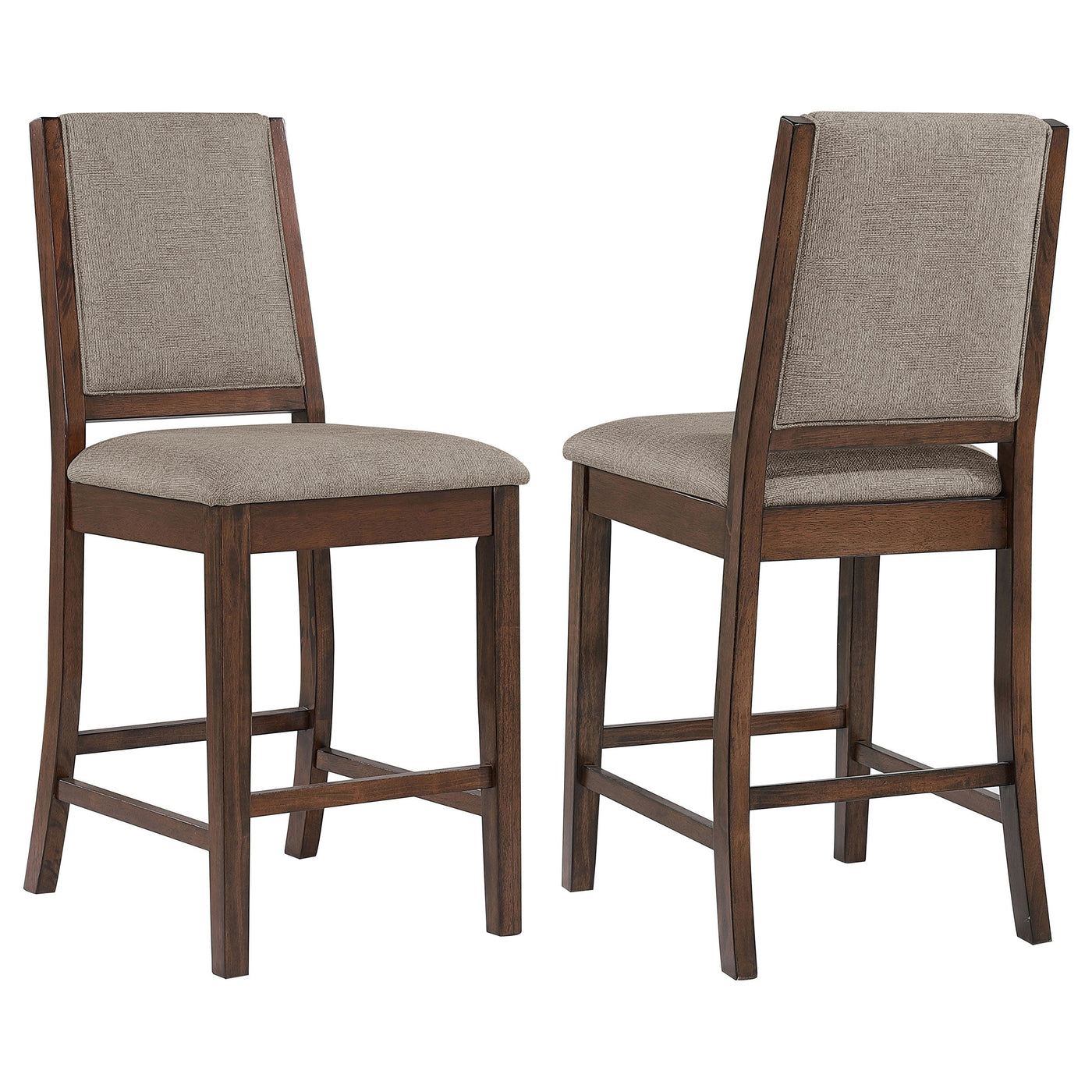 Silla de mostrador tapizada Patterson de roble mango (juego de 2)