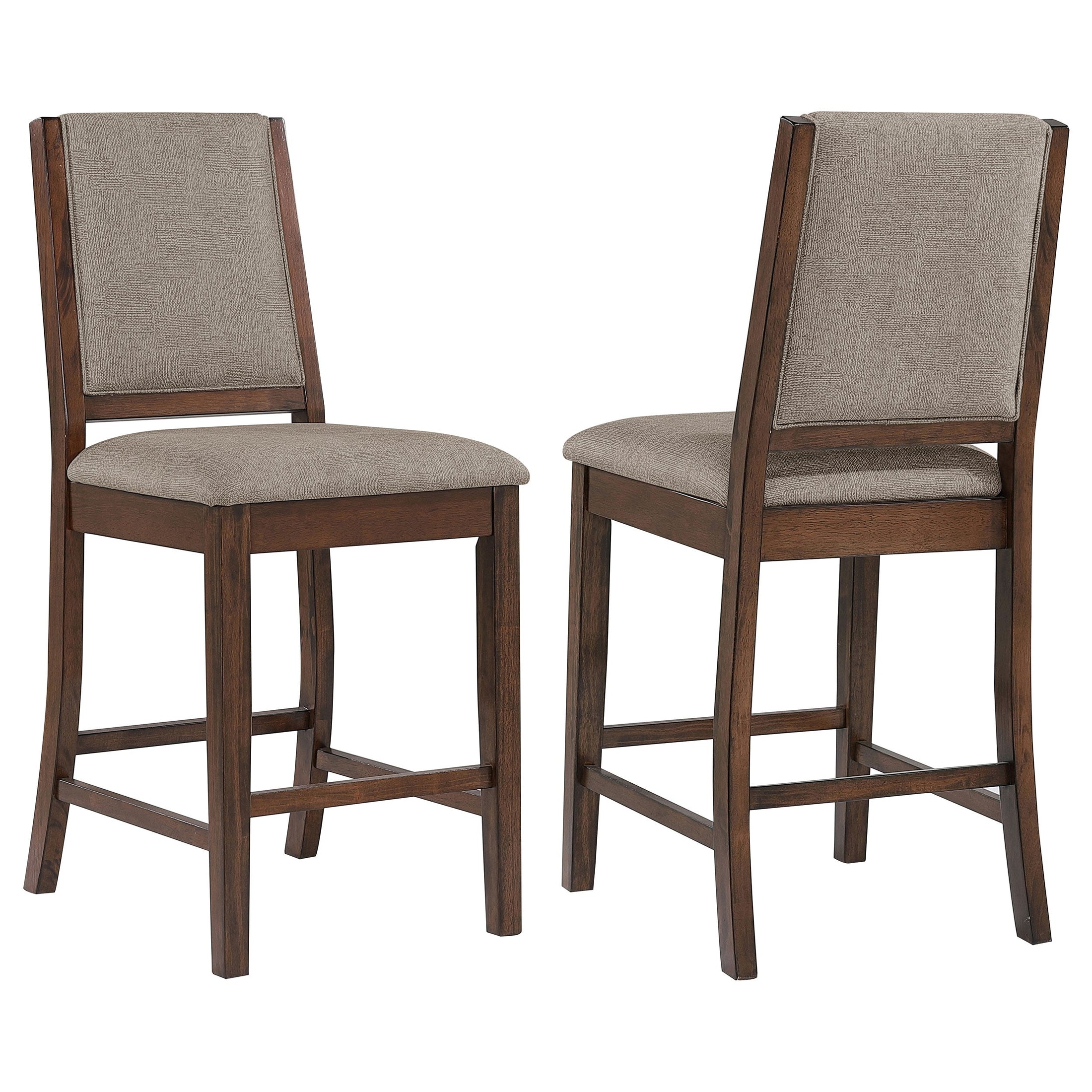 Silla de mostrador tapizada Patterson de roble mango (juego de 2)