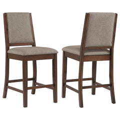 Silla de mostrador tapizada Patterson de roble mango (juego de 2)