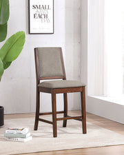 Silla de mostrador tapizada Patterson de roble mango (juego de 2)