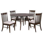 Juego de mesa de comedor redonda Everton de 53 pulgadas en nogal oscuro