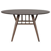 Juego de mesa de comedor redonda Everton de 53 pulgadas en nogal oscuro