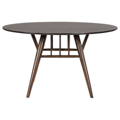 Juego de mesa de comedor redonda Everton de 53 pulgadas en nogal oscuro