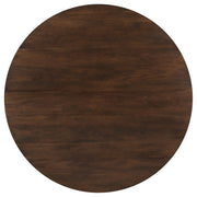 Mesa de comedor redonda Everton de madera de 53 pulgadas en nogal oscuro
