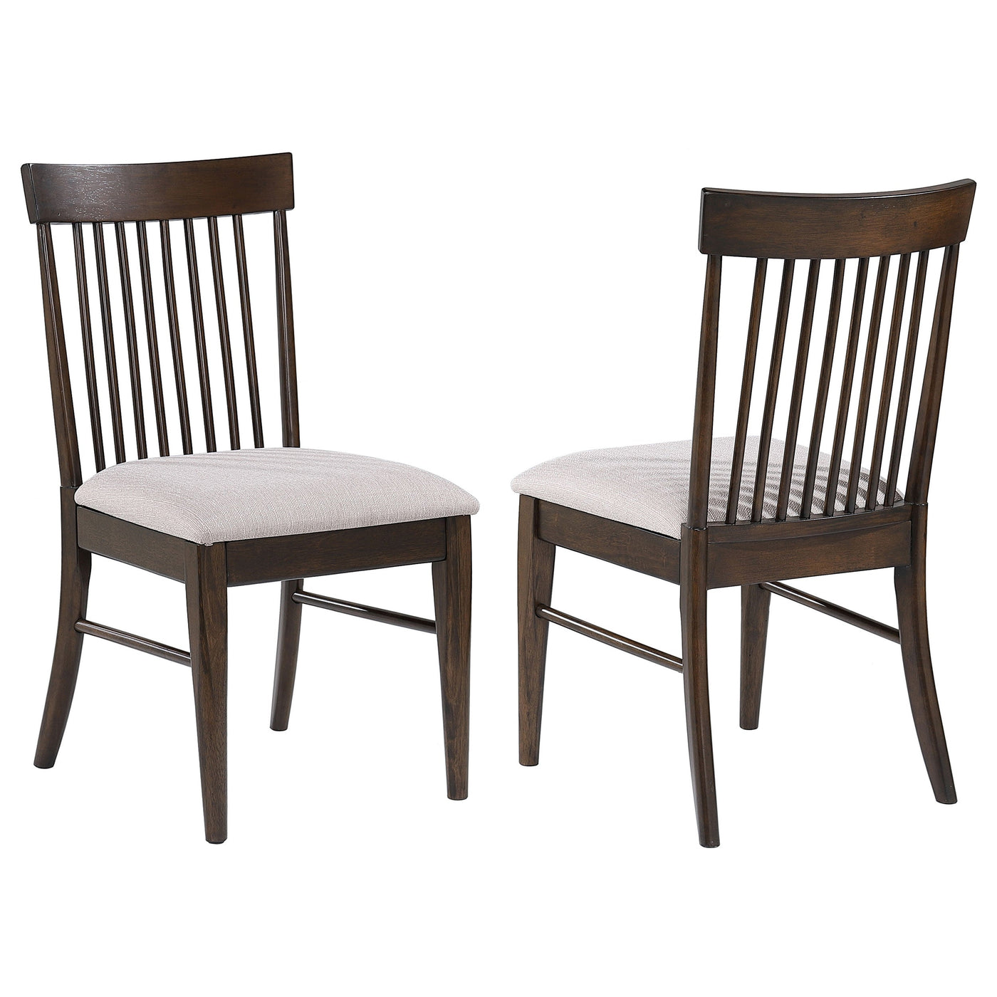 Silla de comedor auxiliar Everton Wood en nogal oscuro (juego de 2)