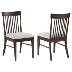 Silla de comedor auxiliar Everton Wood en nogal oscuro (juego de 2)