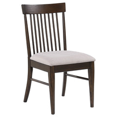 Silla de comedor auxiliar Everton Wood en nogal oscuro (juego de 2)