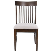 Silla de comedor auxiliar Everton Wood en nogal oscuro (juego de 2)