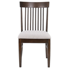 Silla de comedor auxiliar Everton Wood en nogal oscuro (juego de 2)