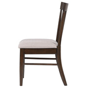 Silla de comedor auxiliar Everton Wood en nogal oscuro (juego de 2)