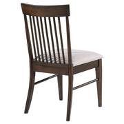Silla de comedor auxiliar Everton Wood en nogal oscuro (juego de 2)