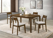 Almonte 59-inch Rectangular Dining Set Dark Brown