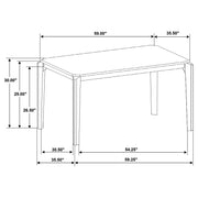 Mesa de comedor rectangular de madera Almonte de 59 pulgadas en marrón oscuro