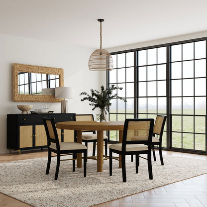 Arini Round Dining Room Table Set Sand Wash
