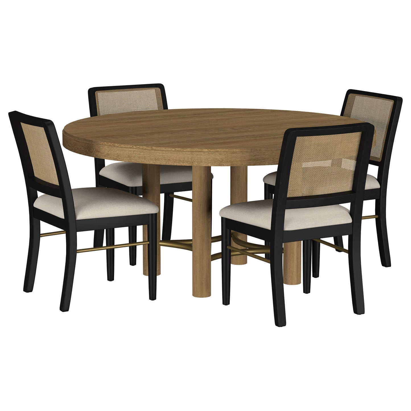 Arini Round Dining Room Table Set Sand Wash