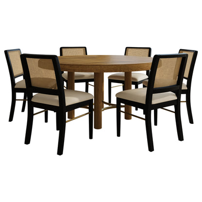 Arini Round Dining Room Table Set Sand Wash
