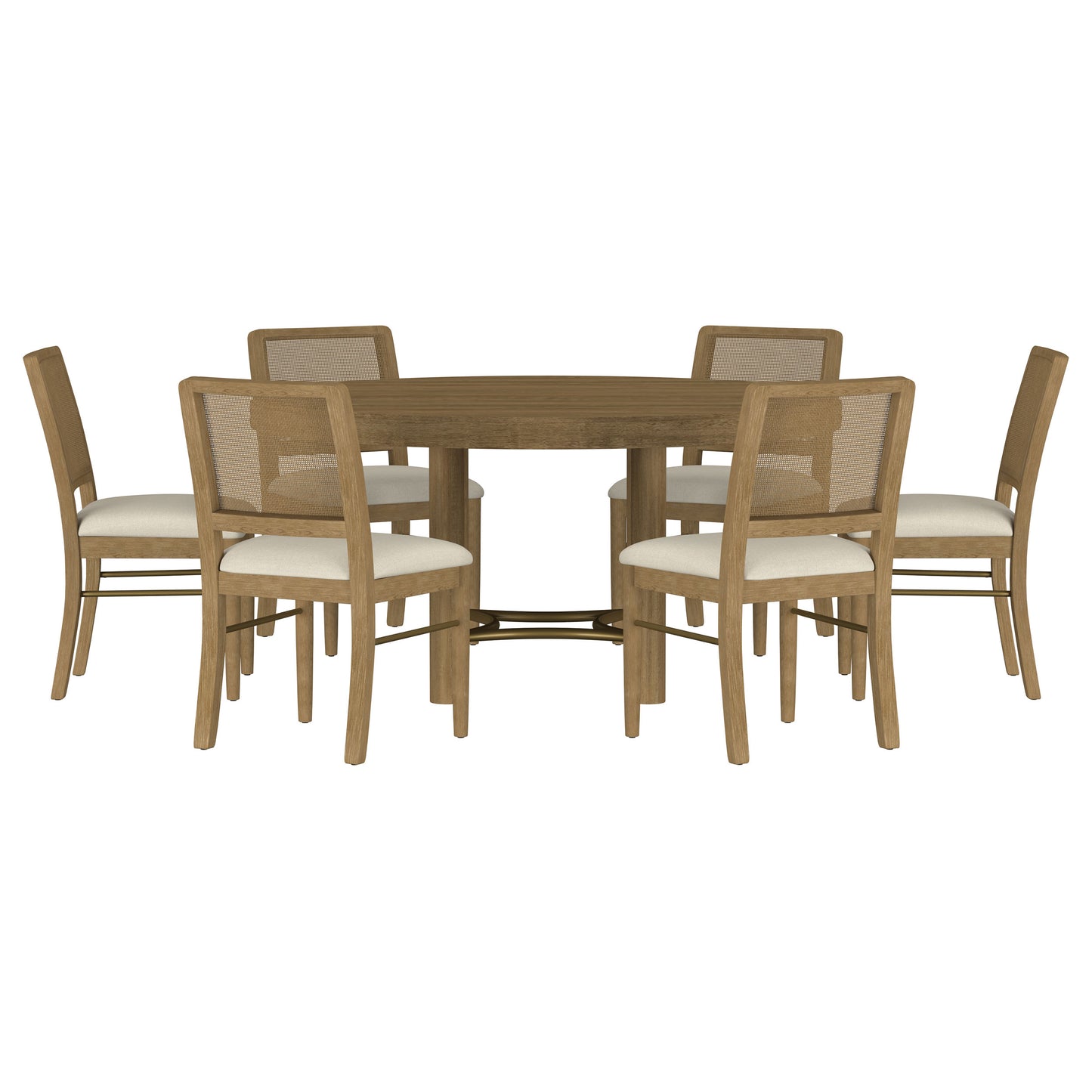 Arini Round Dining Room Table Set Sand Wash