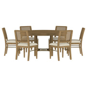 Arini Round Dining Room Table Set Sand Wash