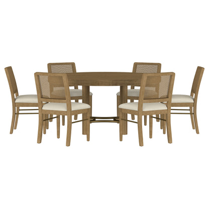 Arini Round Dining Room Table Set Sand Wash