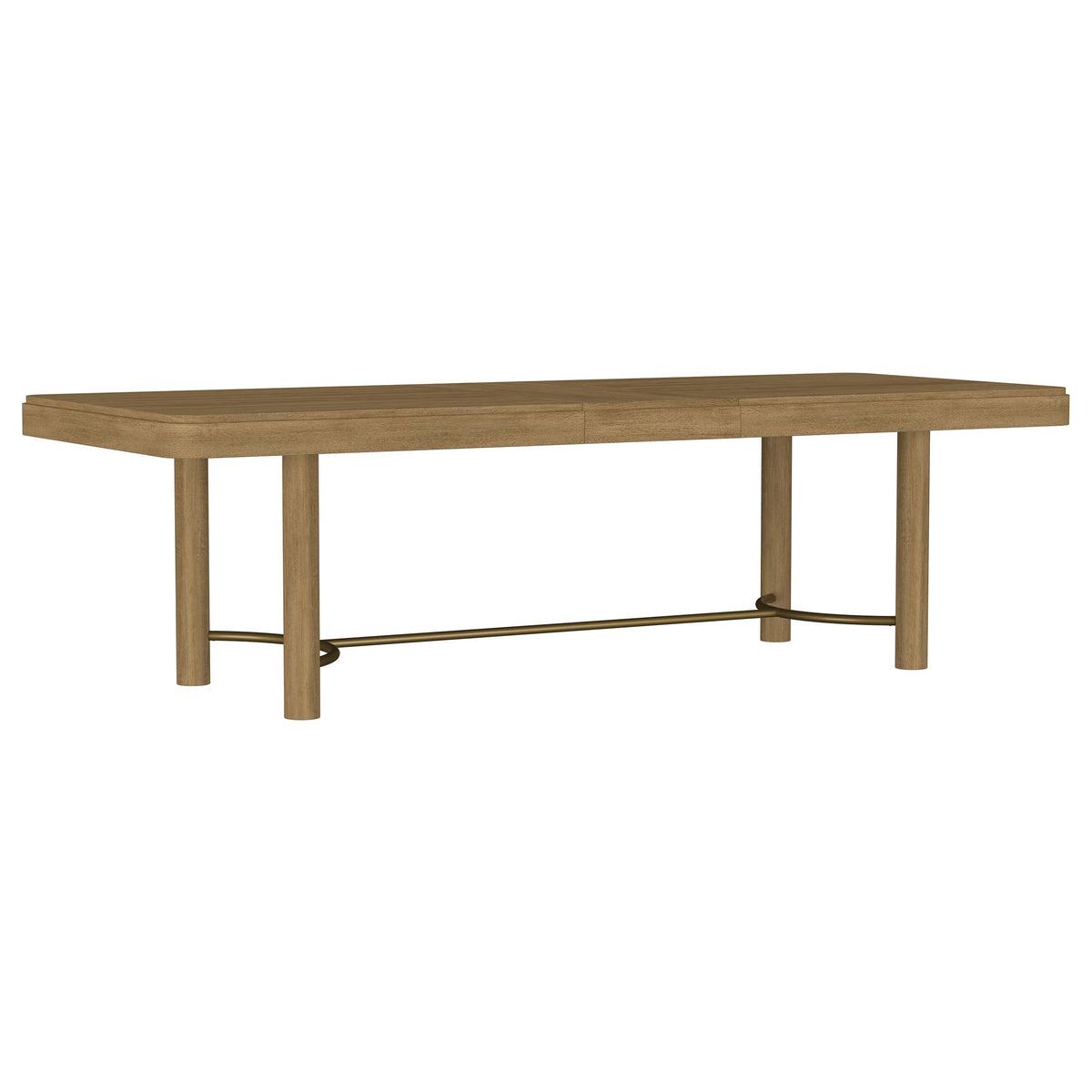 Mesa de comedor extensible Arini de 104 pulgadas con acabado en tono arena