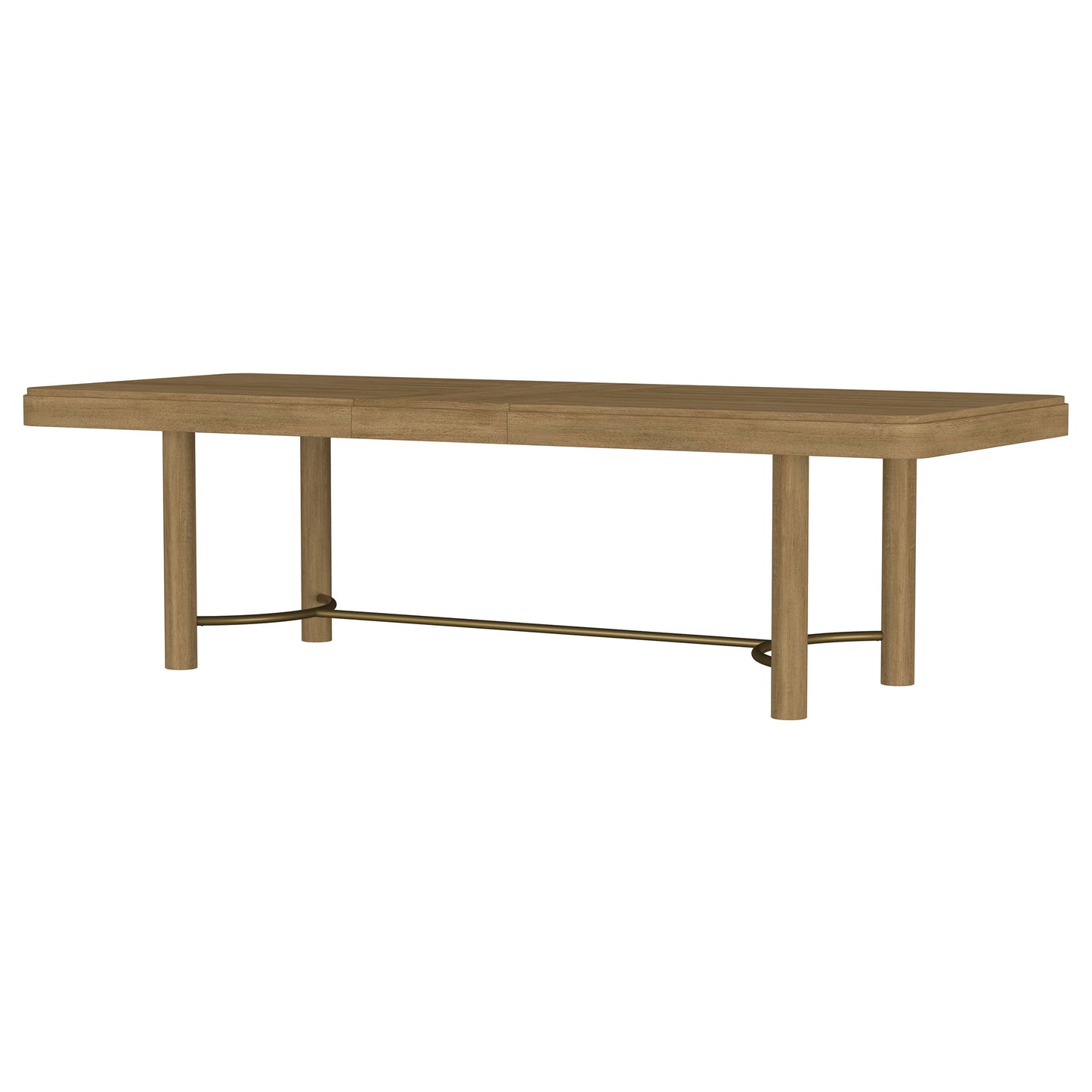 Mesa de comedor extensible Arini de 104 pulgadas con acabado en tono arena