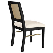 Arini Rattan Cane Dining Side Chair Black (Set of 2)