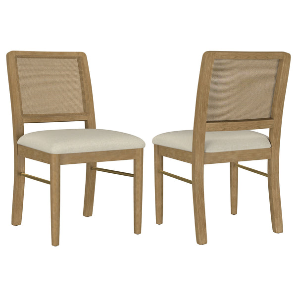 Arini Rattan Cane Dining Side Chair Black (Set of 2)