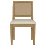 Arini Rattan Cane Dining Side Chair Black (Set of 2)