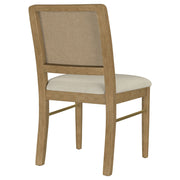 Arini Rattan Cane Dining Side Chair Black (Set of 2)