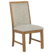 Silla auxiliar tapizada Bruner marrón natural (juego de 2)