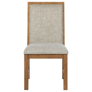 Silla auxiliar tapizada Bruner marrón natural (juego de 2)