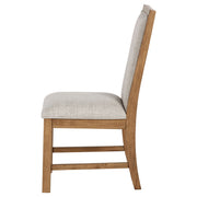 Silla auxiliar tapizada Bruner marrón natural (juego de 2)