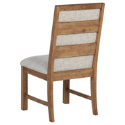 Silla auxiliar tapizada Bruner marrón natural (juego de 2)