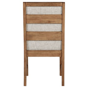 Silla auxiliar tapizada Bruner marrón natural (juego de 2)