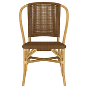 Lexley Woven Rattan Dining Side Chair Brown (Set of 2)