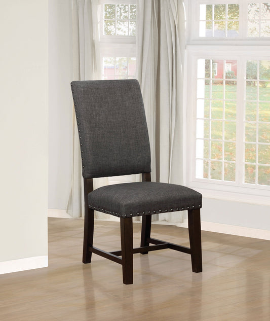 Twain Upholstered Dining Side Chair Grey (Set of 2)