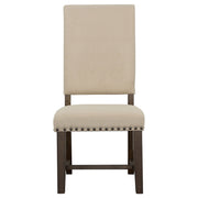 Twain Upholstered Dining Side Chair Beige (Set of 2)