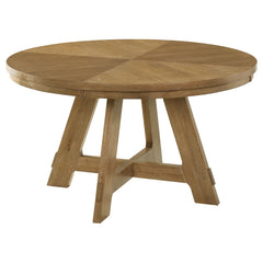 Juego de mesa de comedor Danvers en roble marrón y café con leche