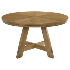Juego de mesa de comedor Danvers en roble marrón y café con leche