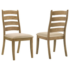 Silla de comedor de madera Dalila color capuchino (juego de 2)