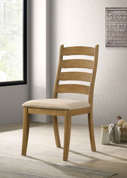 Silla de comedor de madera Dalila color capuchino (juego de 2)
