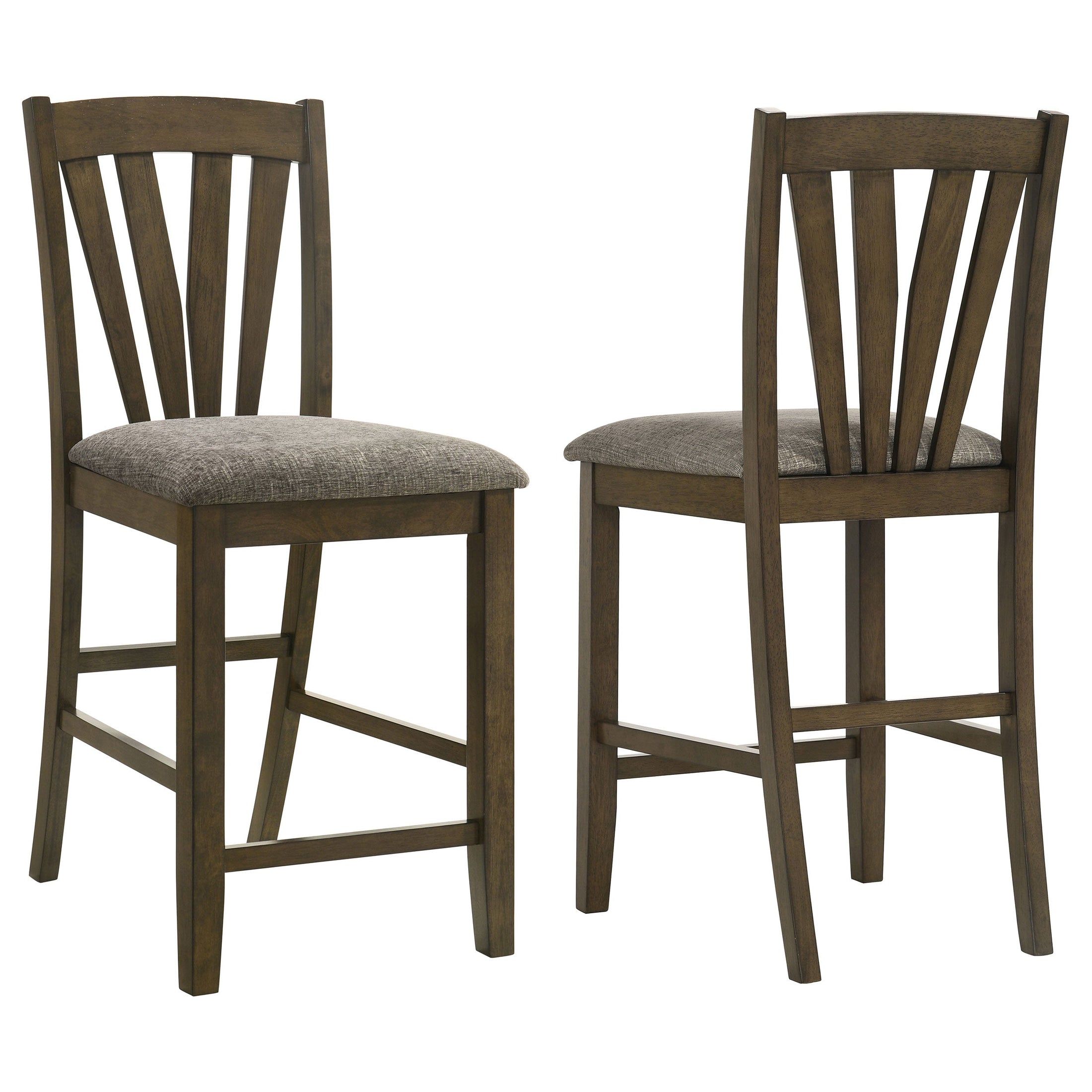 Sillas de comedor Canfield de altura de mostrador, color marrón (juego de 2)