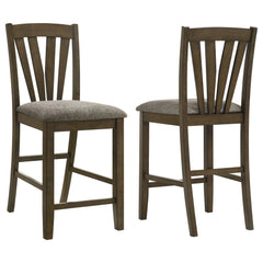 Sillas de comedor Canfield de altura de mostrador, color marrón (juego de 2)