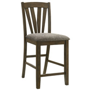 Sillas de comedor Canfield de altura de mostrador, color marrón (juego de 2)